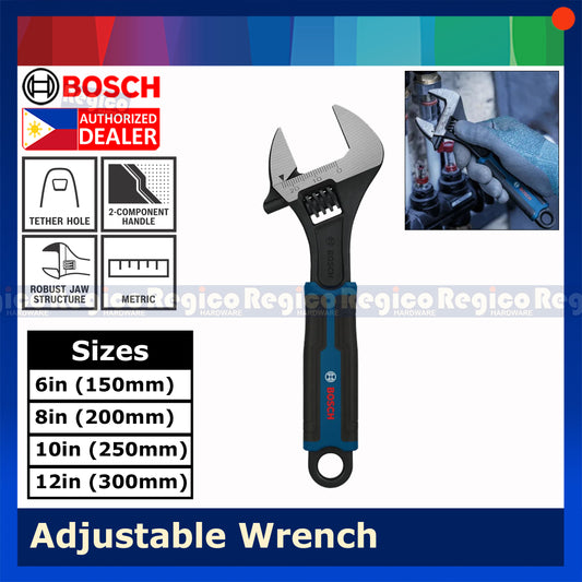 Bosch Adjustable Wrench High Carbon Steel Quick Adjustment Anti Slip Handle 6 8 10 12 inches Bosch Hand Tools