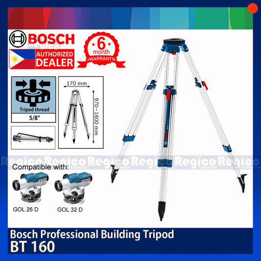 BOSCH BT 160 5/8  Thread x 160cm Height Professional Building Tripod Bosch Measuring