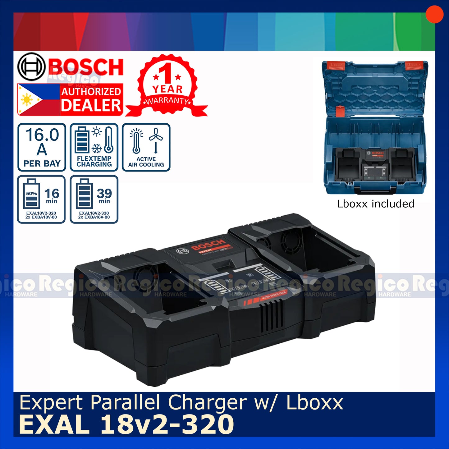 Bosch Expert EXAL 18v-320 Parallel Charger Bosch Cordless 18v