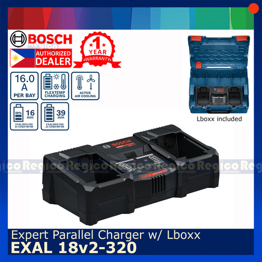 Bosch Expert EXAL 18v-320 Parallel Charger Bosch Cordless 18v