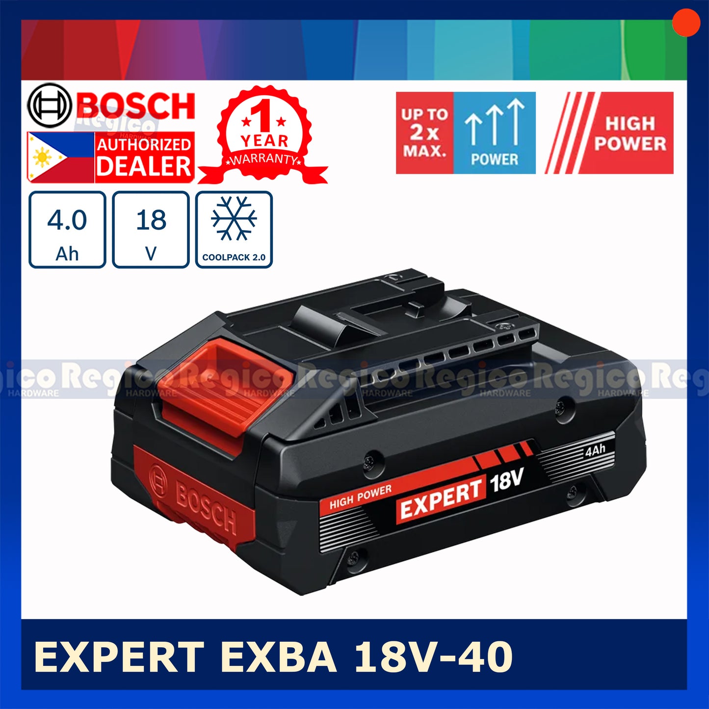 Bosch EXBA 18v-40 Expert Battery 18v 4.0 Ah Bosch Cordless 18v
