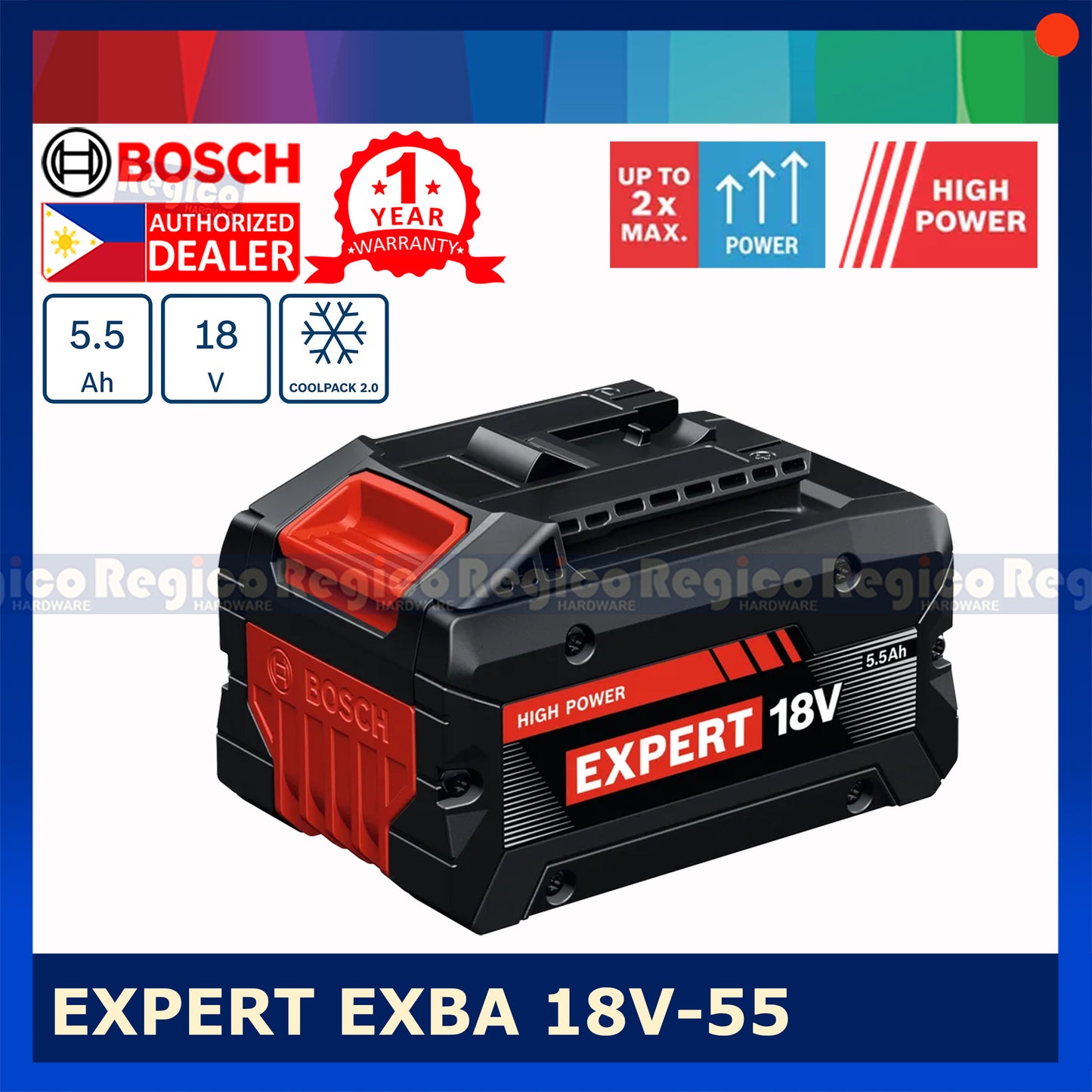 Bosch EXBA 18v-55 Expert Battery 18v 5.5 Ah Bosch Cordless 18v