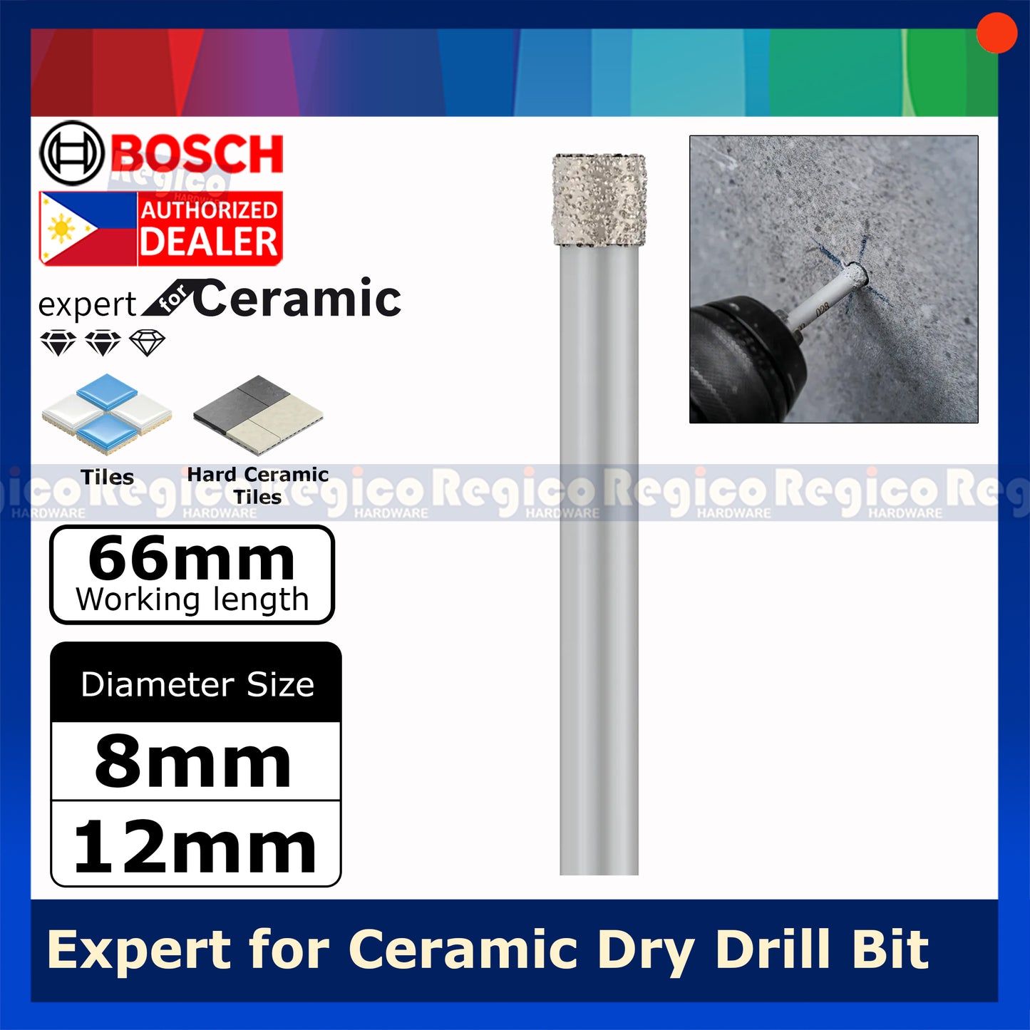 Bosch Expert for Ceramic Dry Drill Bit Bosch Accessories 2608599052 2608599050