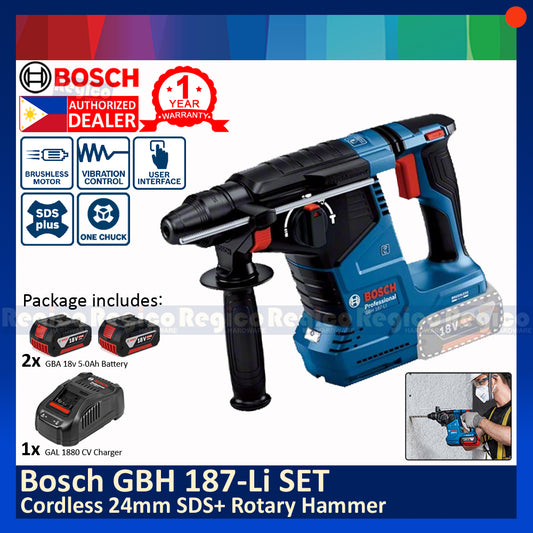 Bosch GBH 187 li SET SDS Plus + Cordless Brushless Rotary Hammer Bosch Cordless
