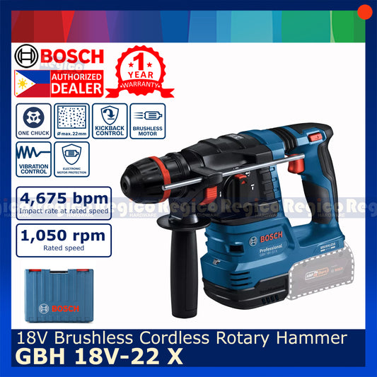 Bosch GBH 18v-22 X SDS Plus Brushless Cordless Rotary Hammer Drill Bosch Cordless