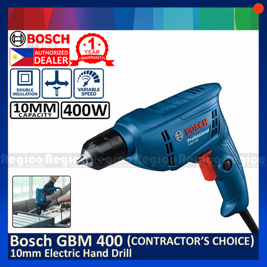 Bosch GBM 400 10mm Hand Electric Drill Bosch Contrator's Choice CoC