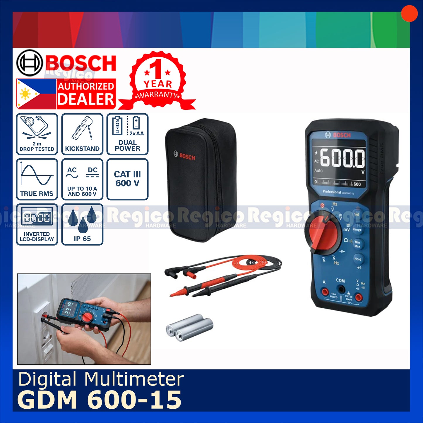 Bosch GDM 600-15 Digital Multimeter True RMS
