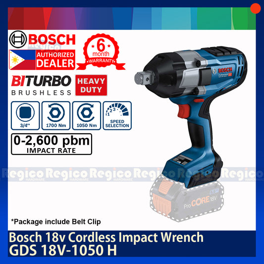 Bosch GDS 18v-1050H Biturbo Brushless Cordless 3/4 inch Impact Wrench Bosch Cordless