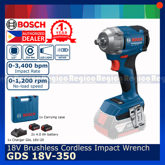Bosch GDS 18v-350 85nm 200nm 350nm Impact Wrench Driver Bosch Cordless