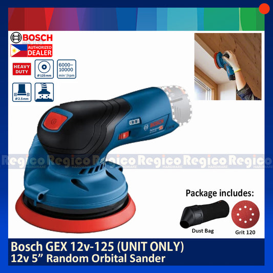 Bosch GEX 12v-125 Random Orbital Eccentric Palm Sander UNIT ONLY #72101 Bosch Cordless 12v
