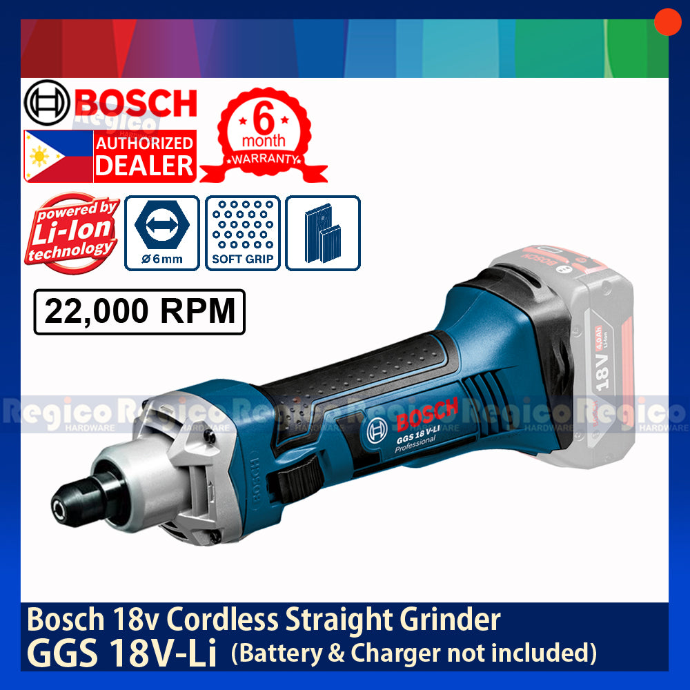 BOSCH GGS 18v-li Cordless Straight Die Grinder  (UNIT ONLY Battery and charger not Included) Bosch Cordless
