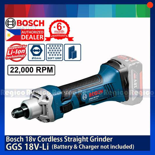 BOSCH GGS 18v-li Cordless Straight Die Grinder  (UNIT ONLY Battery and charger not Included) Bosch Cordless