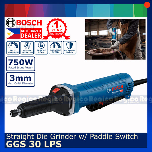 Bosch GGS 30 LPS 750w Straight Die Grinder with KickBack Control PROtection Deadman's Switch  Bosch Blue Line