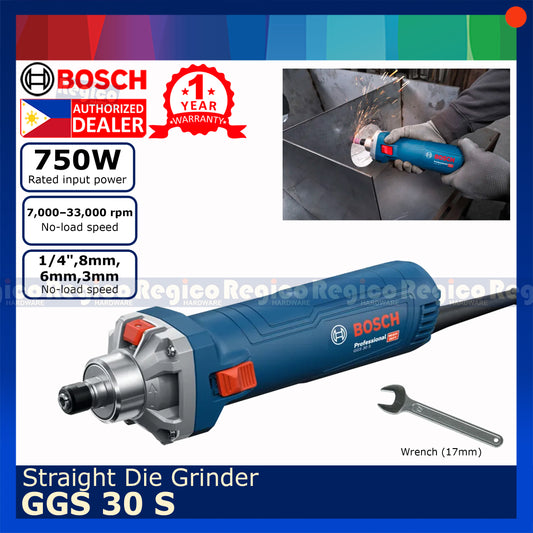 Bosch GGS 30 S 750w Straight Die Grinder Kickback Control Variable Speed Bosch Blue Line
