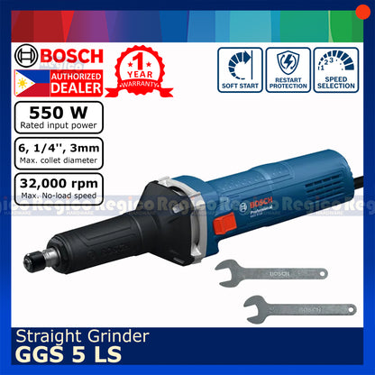 Bosch GGS 5 LS Variable Speed Straight Grinder 550W Bosch Blue Line