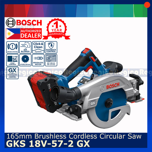 Bosch GKS 18V-57-2 GX 165mm Brushless Cordless Circular Saw Bosch Cordless