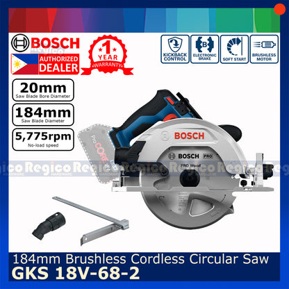 Bosch GKS 18V-68-2 184mm Brushless Cordless Circular Saw Bosch Cordless