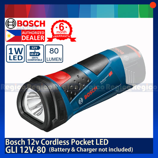 Bosch Cordless GLI 12v-80 Pocket LED Torch light Flashlight Worklight Bosch Cordless (Battery and Charger not included)