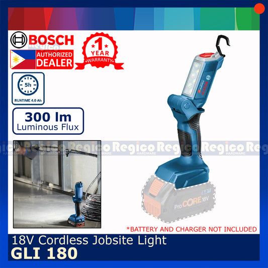 Bosch GLI 180 Led Torch Worklight Flashlight Lamp Original Genuine Bosch Cordless 18v (BATTERY AND CHARGER NOT INCLUDED)