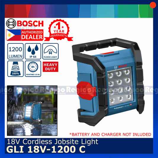 Bosch IP64 GLI 18v-1200 C Solo Splash Proof Jobsite Work light Floodlight Flood Light Flashlight Lamp Bosch Cordless