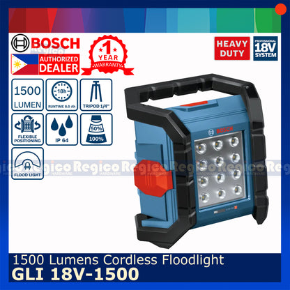 Bosch GLI 18v-1500 1500 Lumens Cordless LED Floodlight Bosch Cordless 18v