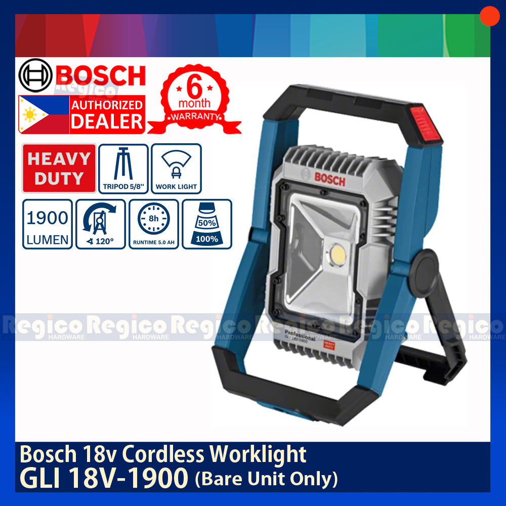 Bosch GLI 18v-1900 LED 18v Cordless Jobsite Worklight  BATTERY AND CHARGER NOT INCLUDED Bosch Cordless 18v Tools