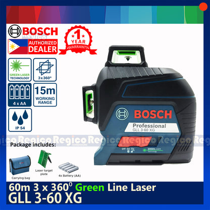 Bosch GLL 3-60 XG 60mm Green Line Laser Bosch Measuring