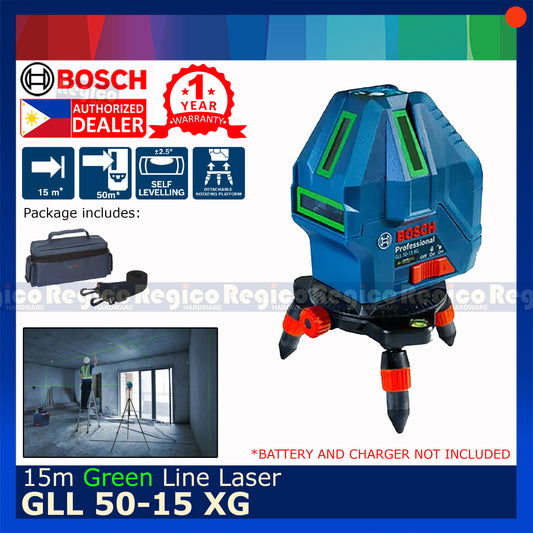 Bosch GLL 50-15xg 15m Green Line Laser Leveling Tool Bosch Measuring