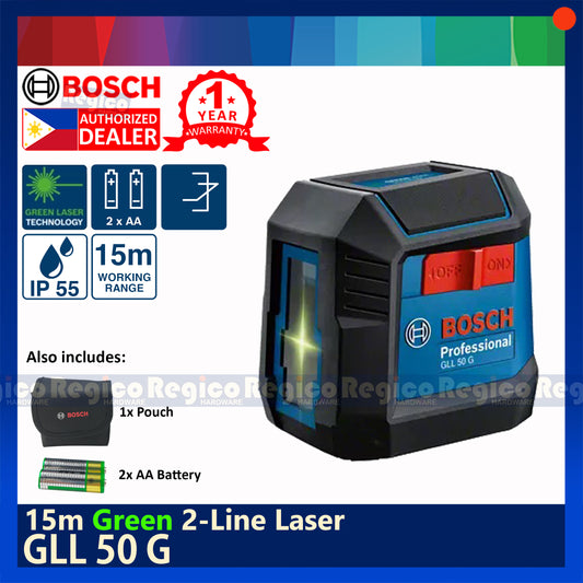 Bosch GLL 50 G 15m Green 2-Line Line Laser levelling Tool Bosch Measuring