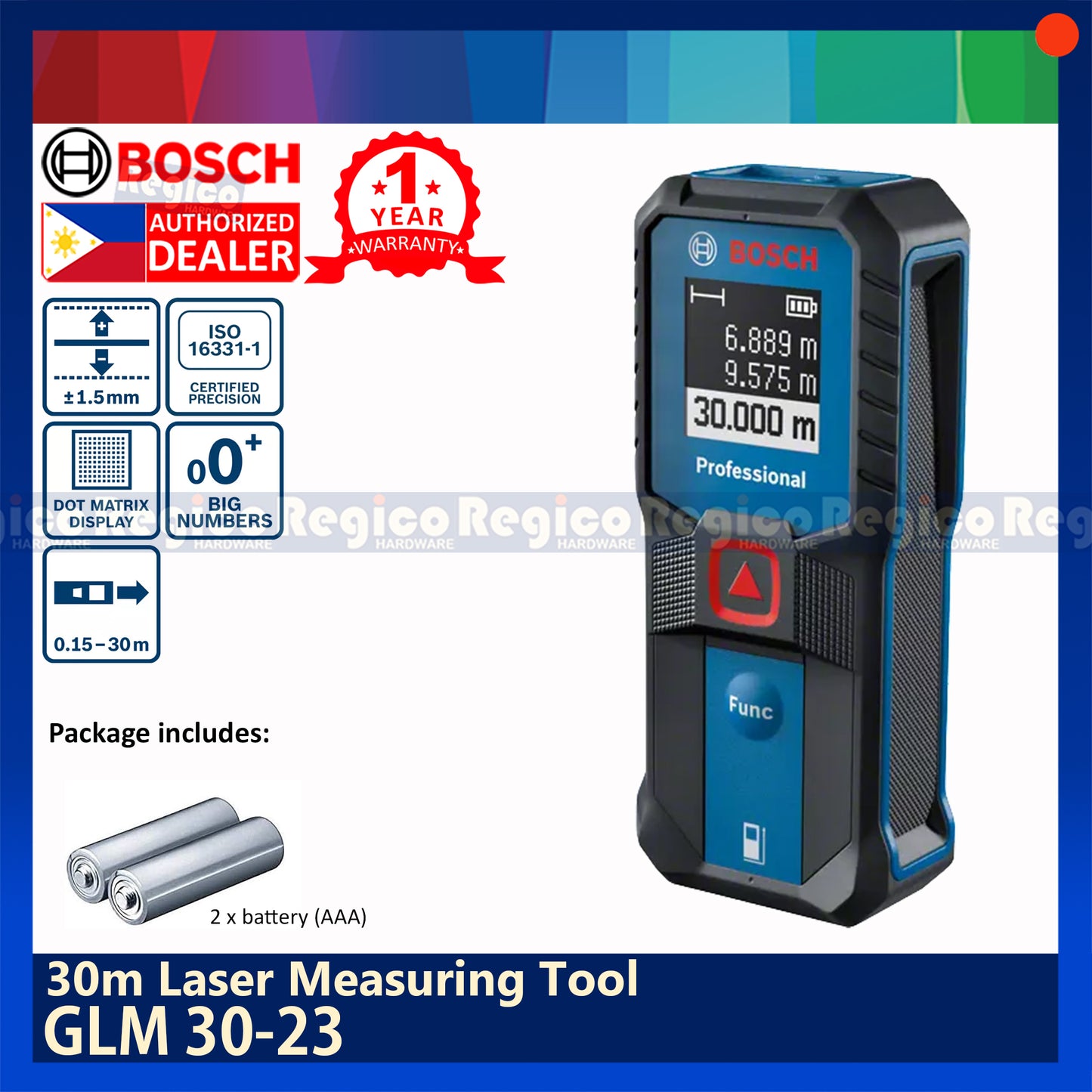 Bosch 30m GLM 30-23 Red Laser Range Finder Measuring Tool Bosch Measuring