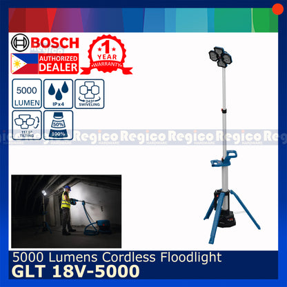Bosch GLT 18V-5000 5000 Lumens Cordless Tower Light Floodlight Bosch Cordless