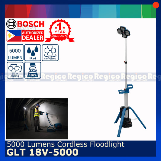 Bosch GLT 18V-5000 5000 Lumens Cordless Tower Light Floodlight Bosch Cordless