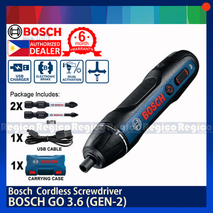 BOSCH GO 3.6V Cordless Screwdriver (GEN-2) Bosch Cordless Tools