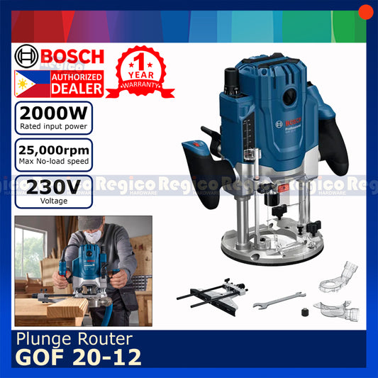 Bosch GOF 20-12 Plunge Router with Parallel Guide Bosch Blue Line