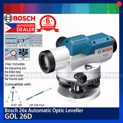 BOSCH GOL 26 D 26x Automatic Optic Leveller Bosch Measuring