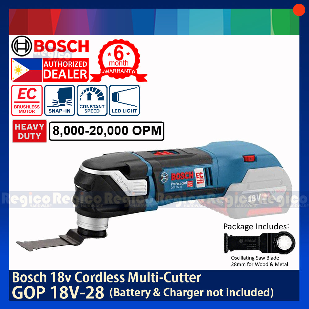 BOSCH GOP 18v-28 Cordless Brushless 18v Oscillating Multi Cutter Tool (UNIT ONLY)  Bosch Cordless