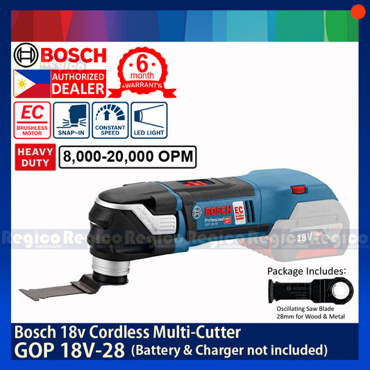 BOSCH GOP 18v-28 Cordless Brushless 18v Oscillating Multi Cutter Tool (UNIT ONLY)  Bosch Cordless