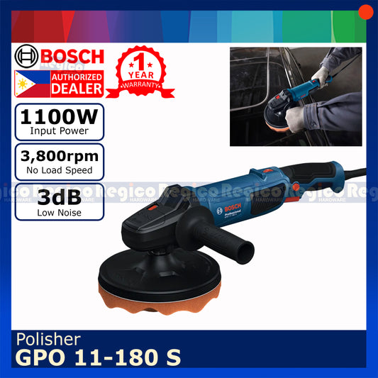 Bosch GPO 11-180S Polisher low noise with Variable Speed Bosch Blue Line