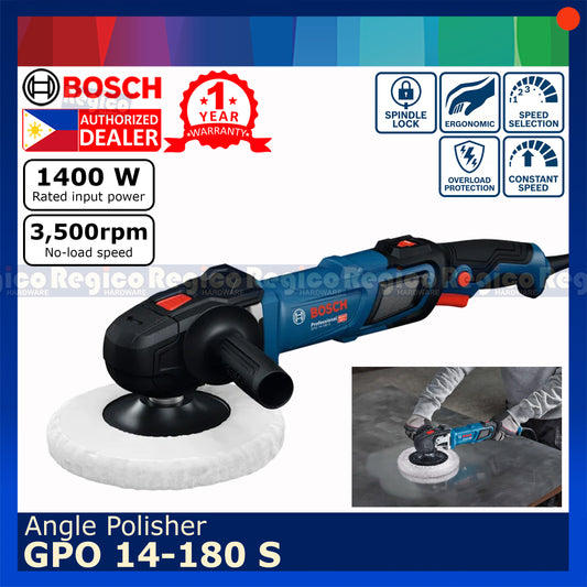Bosch GPO 14-180 S Variable Speed 180mm Heavy Duty Polisher Bosch Blue Line