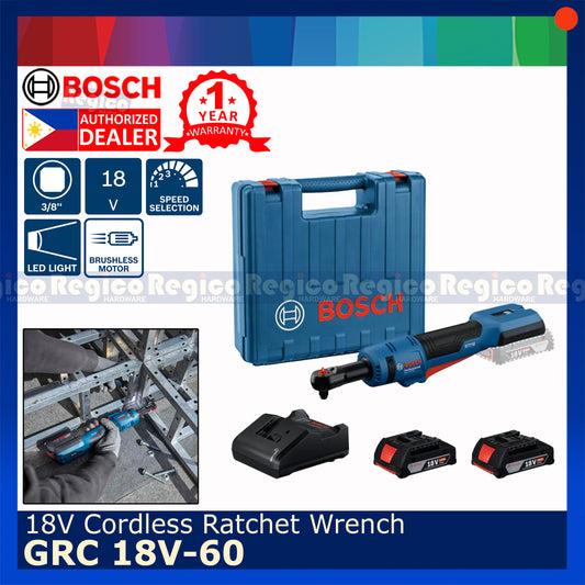 Bosch GRC 18v-60 Cordless Brushless Ratchet Wrench Bosch Cordless 18v Regico Hardware
