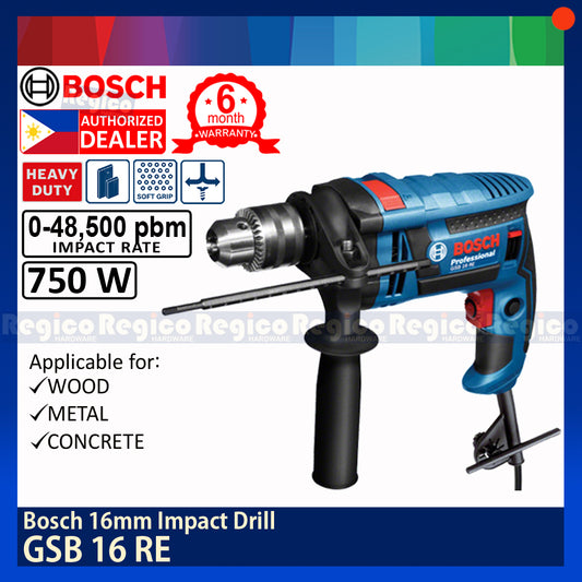 Bosch GSB 16 RE 16mm Electric Impact Hammer Drill GSB 16 RE Bosch Blue Line