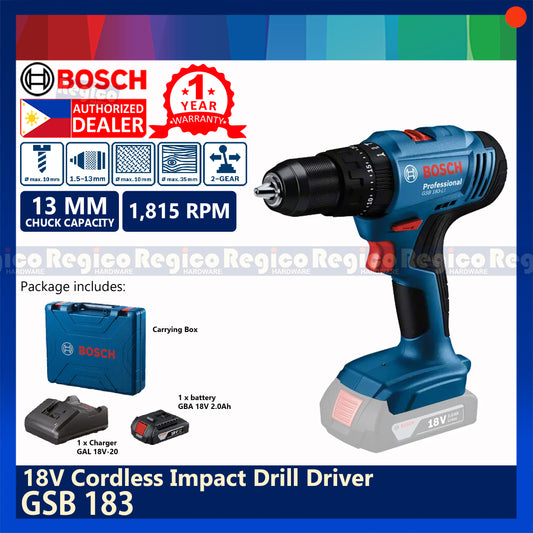 Bosch GSB 183 Li 18v Cordless Impact Drill Driver Bosch COC
