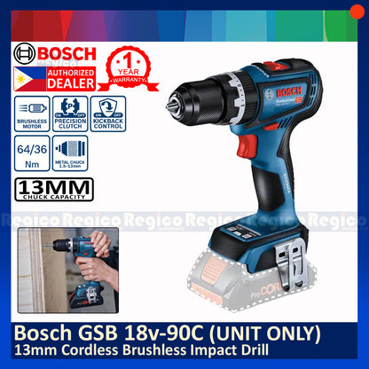 GSB 18v-90 C 13mm Cordless Brushless Impact Hammer Hand Drill UNIT ONLY Bosch Cordless