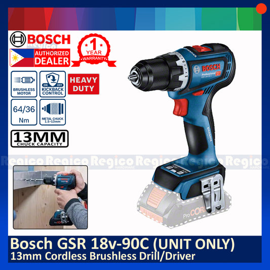 GSR 18v-90 C 13mm Cordless Brushless Hand Drill Driver UNIT ONLY Bosch Cordless