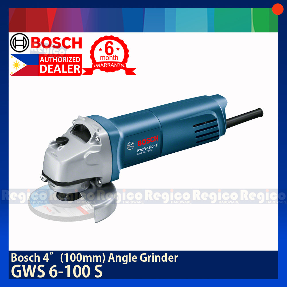 BOSCH GWS 6-100S 4" (100mm) Angle Grinder with Back Switch Bosch Blue Line