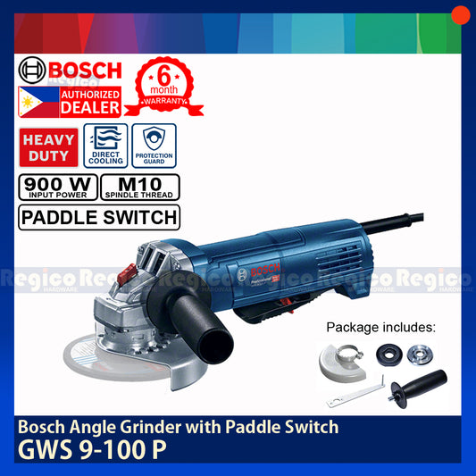 Bosch GWS 9-100 P Angle Grinder with Paddle Handle Deadman's Switch Bosch Blue Line