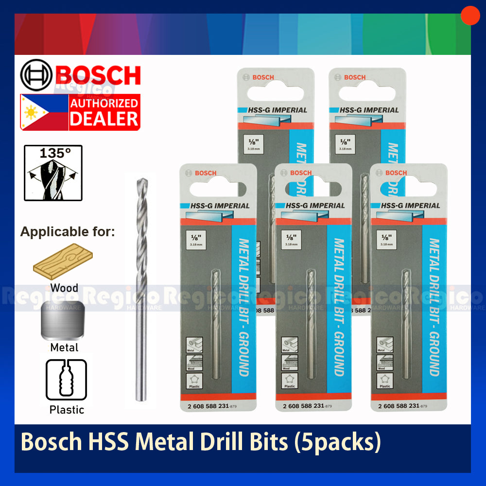 Bosch HSS-G Metal Drill Bit (5 pcs) Bosch Accessories