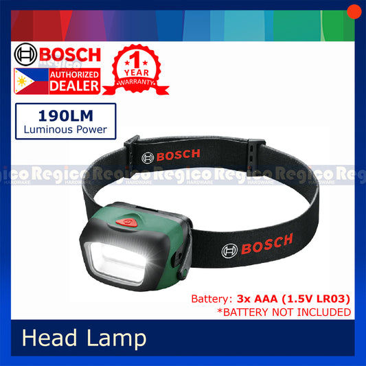 Bosch High-Visibility 190LM LED Headlamp for Camping & Hiking, New Lightweight Adjustable Outdoor Light Bosch Lawn Garden