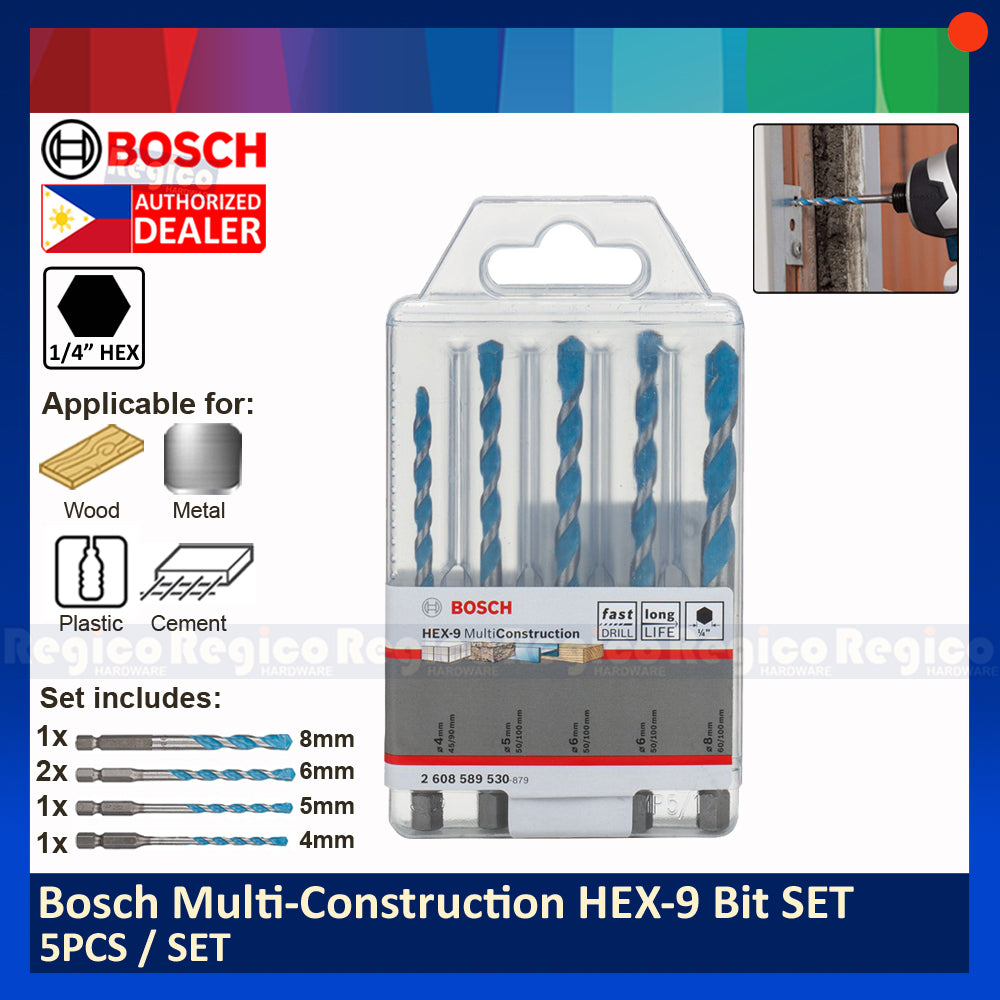Bosch Multi-Construction HEX-9 Drill Bit Set #89530 Bosch Accessories