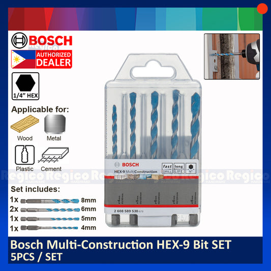 Bosch Multi-Construction HEX-9 Drill Bit Set #89530 Bosch Accessories